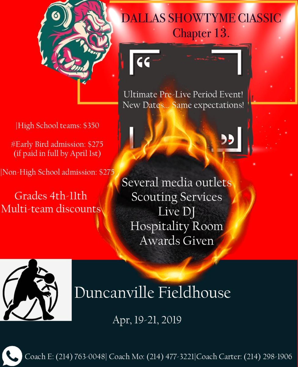 Dallas_Showtyme's tweet photo. Maybe the best ever coming this year!!! Name the Program or team and they are confirmed! Guaranteed to get you ready for the following week live period! Hospitality and quality second to none. Confirm spot now. #ResumeCheck https://t.co/KWoDnWNd5H