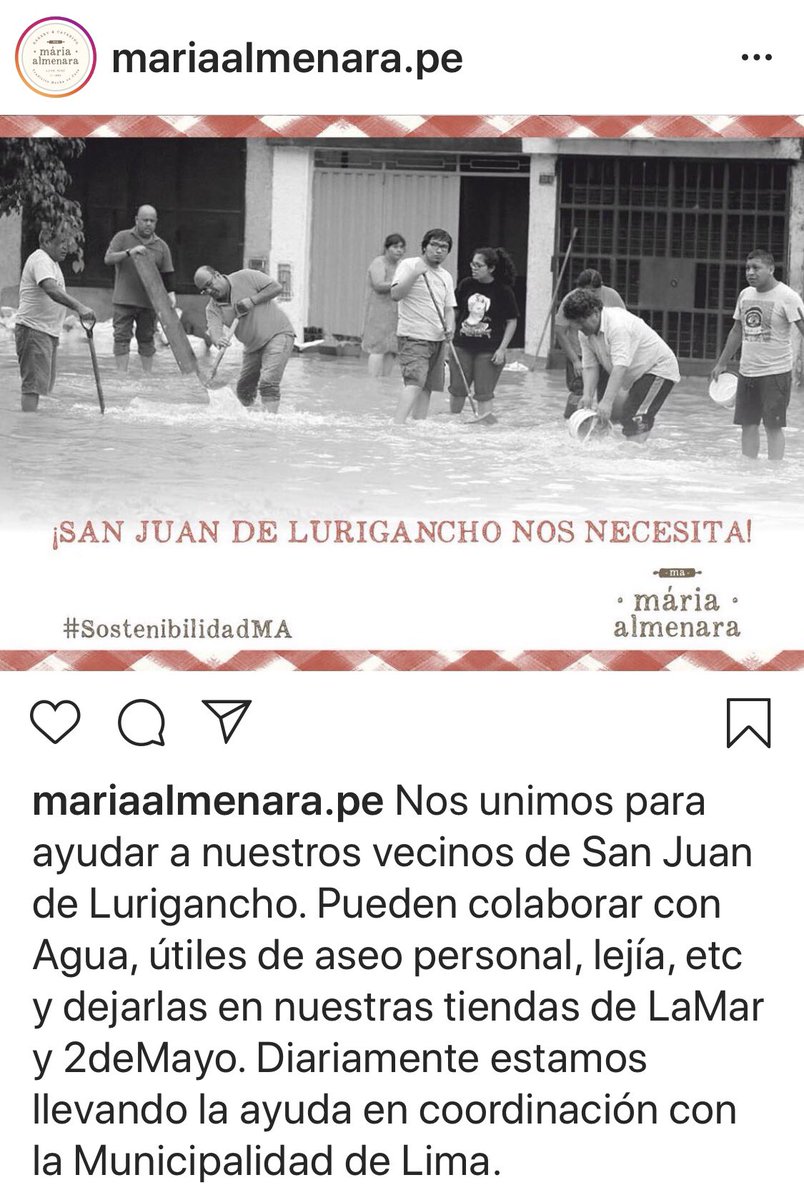 MariaAlmenara's tweet photo. Nos unimos para ayudar a nuestros vecinos de SJL. Seamos un sólo corazón. https://t.co/510R25tGjs