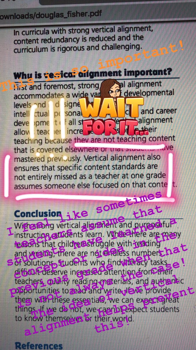 kgormanedu's tweet photo. The idea behind vertical alignment in the classroom..  #Booksnapweek2 #KSUECE4410 https://t.co/1JwkA1sLLe