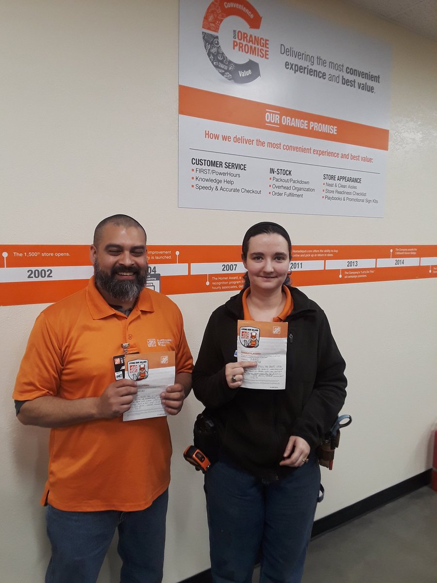 Joshua_Lang1's tweet photo. Great going Robert and Anne! Taking care of your team and building store partnership! #WeCana #store6817 #d111MET #HDMET #untouchables #corsicanahomedepot @LewisHom @AmberD___ @TaraTalleyTHD @ed https://t.co/J22WyZSU2N