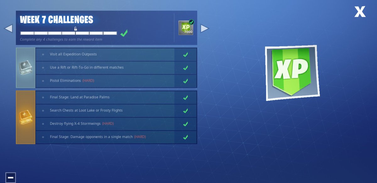 heretic515's tweet image. Week 7 challenges done. DM me if you need any help.

#Fortnite 
#week7challenges