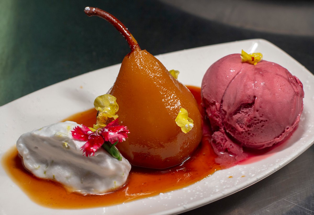 encorechorley's tweet photo. We call it "Pears Morgan" a beautiful and oh so tasty vegan dessert
Maple rum spiced poached pear, coconut lime sabayon, forest fruit sorbet
@piersmorgan #PiersMorgan #Veganuary #vegansausageroll #Vegan #greggsvegansausageroll #pearsmorgan https://t.co/n7TCxLQNyp