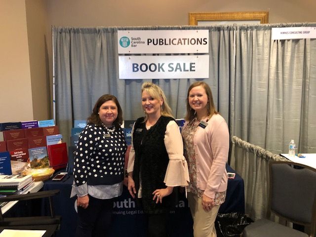 SCBAR's tweet photo. Who doesn't love a good sale, especially one that's for #SCBarCLE publications. Stop by our table to see how you can save big when it comes to building your legal library. 📚 #SCBarCon19 https://t.co/deKLJOk2g0