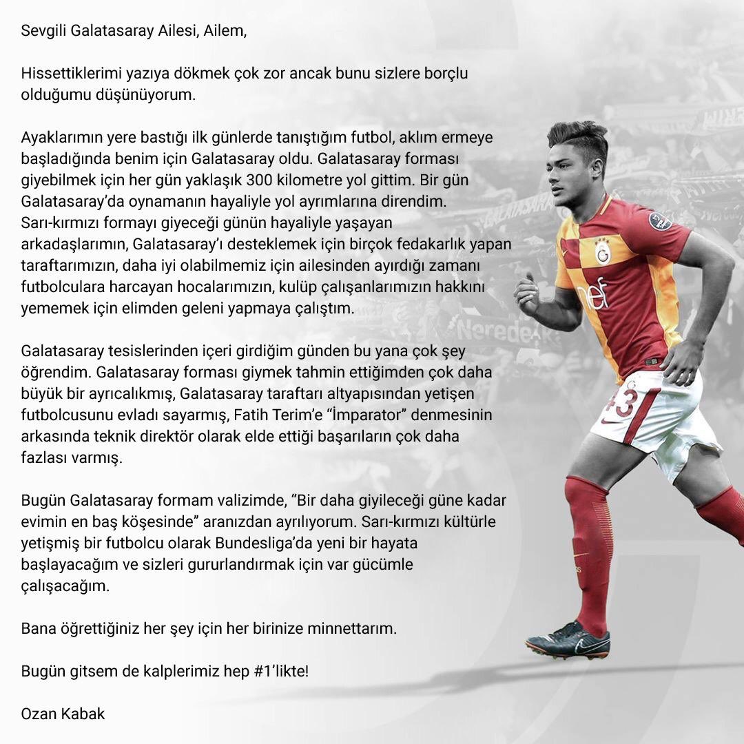 futboln50tonu's tweet photo. Ozan Kabak'tan veda mektubu 💌 https://t.co/qerwLilm8V