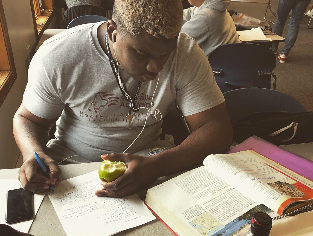 STMChancellors's tweet photo. Study Fest 2019 Round 2 yesterday in the dining hall! All teachers met with students to prepare for the rest of exams this week with some snacks. Good luck with the rest of midterms, boys! #gochancellors #gostm #stmlife #stmacademics #stmstudyfest #studyfest #midterms https://t.co/wz5yEv8z5I