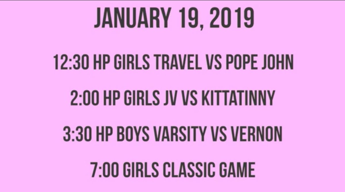 Julianne Mangano (@hprhs_julianne) on Twitter photo THERE ARE STILL PRETTY IN PINK TICKETS AVAILABLE!!! Get your ticket and t-shirt for ALL games January 19th for only $20! 💕🏀 Just the Classic Game is $15! 💕🏀 <a href="/HPRwildcats/">High Point Regional High School</a> <a href="/JonTallamy/">Jon Tallamy</a> <a href="/KRHSBosworth/">Brian Bosworth</a> @Hpgirlshoops @HPbball THERE ARE STILL PRETTY IN PINK TICKETS AVAILABLE!!! Get your ticket and t-shirt for ALL games January 19th for only $20! 💕🏀 Just the Classic Game is $15! 💕🏀 <a href="/HPRwildcats/">High Point Regional High School</a> <a href="/JonTallamy/">Jon Tallamy</a> <a href="/KRHSBosworth/">Brian Bosworth</a> @Hpgirlshoops @HPbball