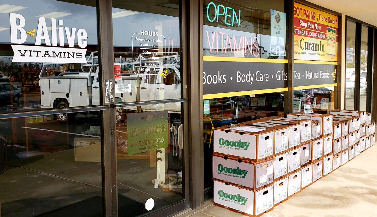 B Alive Vitamins on the corner of Cedar and Herndon is the perfect place to pick up your weekly box! Grab your locally grown, certified organic produce and then get some vitamins and supplements from the pros at B Alive. Want to join? Ask me!