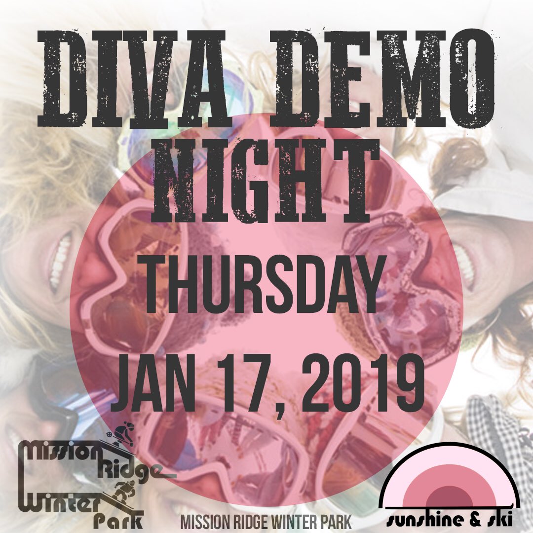 Don’t miss out on tonight’s #downhilldivas !  <a href="/SunshineandSki/">Sunshine & Ski</a> will be here with their fleet of Ladies Demo Skis!!!  Drop-ins are welcome!  Lift Pass, Equipment Rentals and 2 hours with a certified <a href="/csiaamsc/">CSIA AMSC</a> or <a href="/CASIACMS/">CASI-ACMS</a> instructor all for only $30!!! <a href="/csiacentral/">CSIA Central</a> #forwomenbywomen
