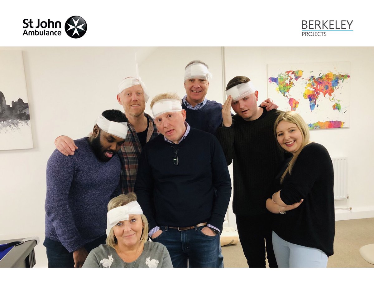 BerkeleyProj's tweet photo. Your now in safer hands, ‘First Aid at Work’ refreshed today with some of the team. Thank you @SJALondon_South https://t.co/dwJvAHCJG8