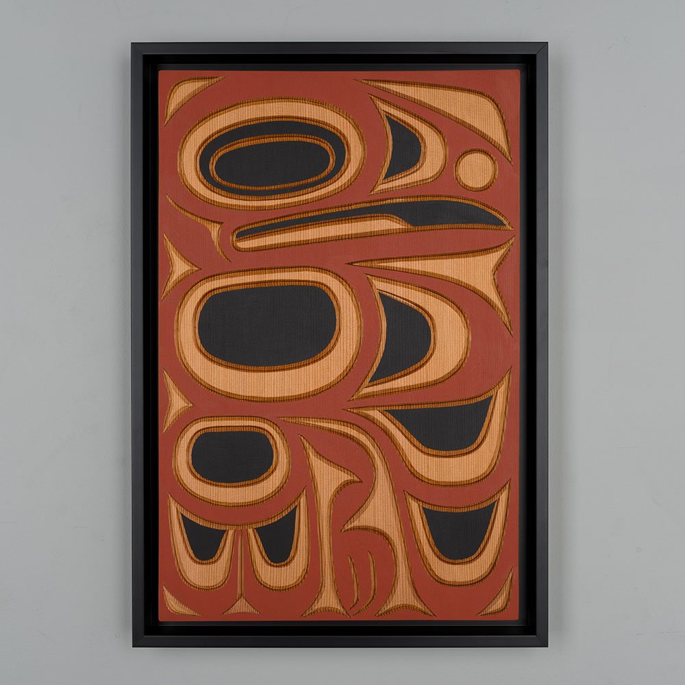 NorthWestCoast's tweet photo. We have new small rectangular panels by #Salish #artist #JimCharlie in the gallery. Each one is finished with beautiful framing. https://t.co/Hxo9NKUSj8
