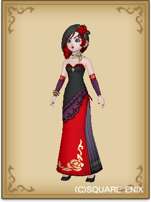 エイノ 頭割りｆアラ お８参戦 夕闇の雪原にたたずむ薔薇の人 Dq10 モダンローズドレス