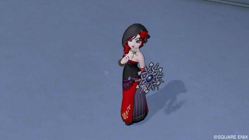 エイノ 頭割りｆアラ お８参戦 夕闇の雪原にたたずむ薔薇の人 Dq10 モダンローズドレス