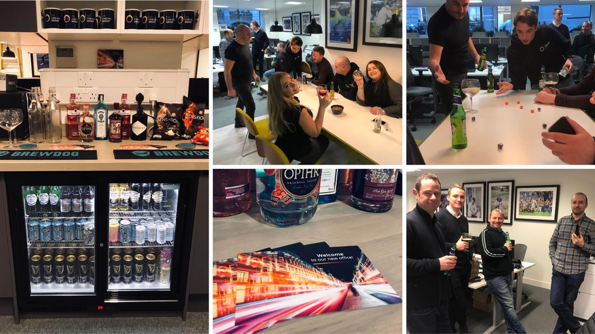 TheCablingGroup's tweet photo. Enjoying a few well deserved drinks earlier in the week in our lovely new office! #newoffice #teambuilding #infrastructure #buildingtechnologysolutions https://t.co/twz7IeoJJS