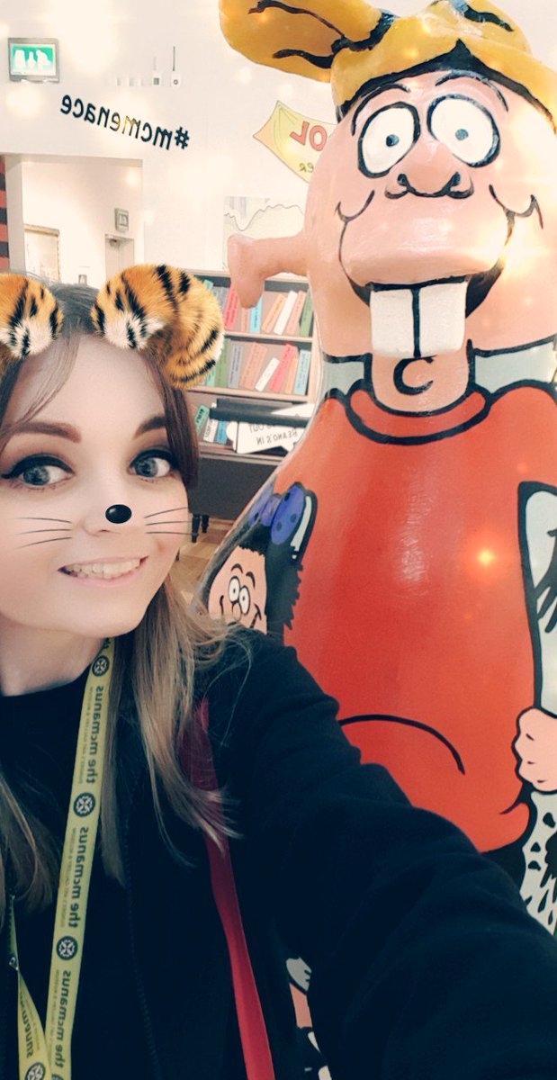 sannadyker's tweet photo. A late #MuseumSelfieDay photo back when we had our Bash Street's Back at The McMenace exhibition at @McManusDundee #mcmenace #dundee #MuseumSelfie https://t.co/eRplRBLoEQ