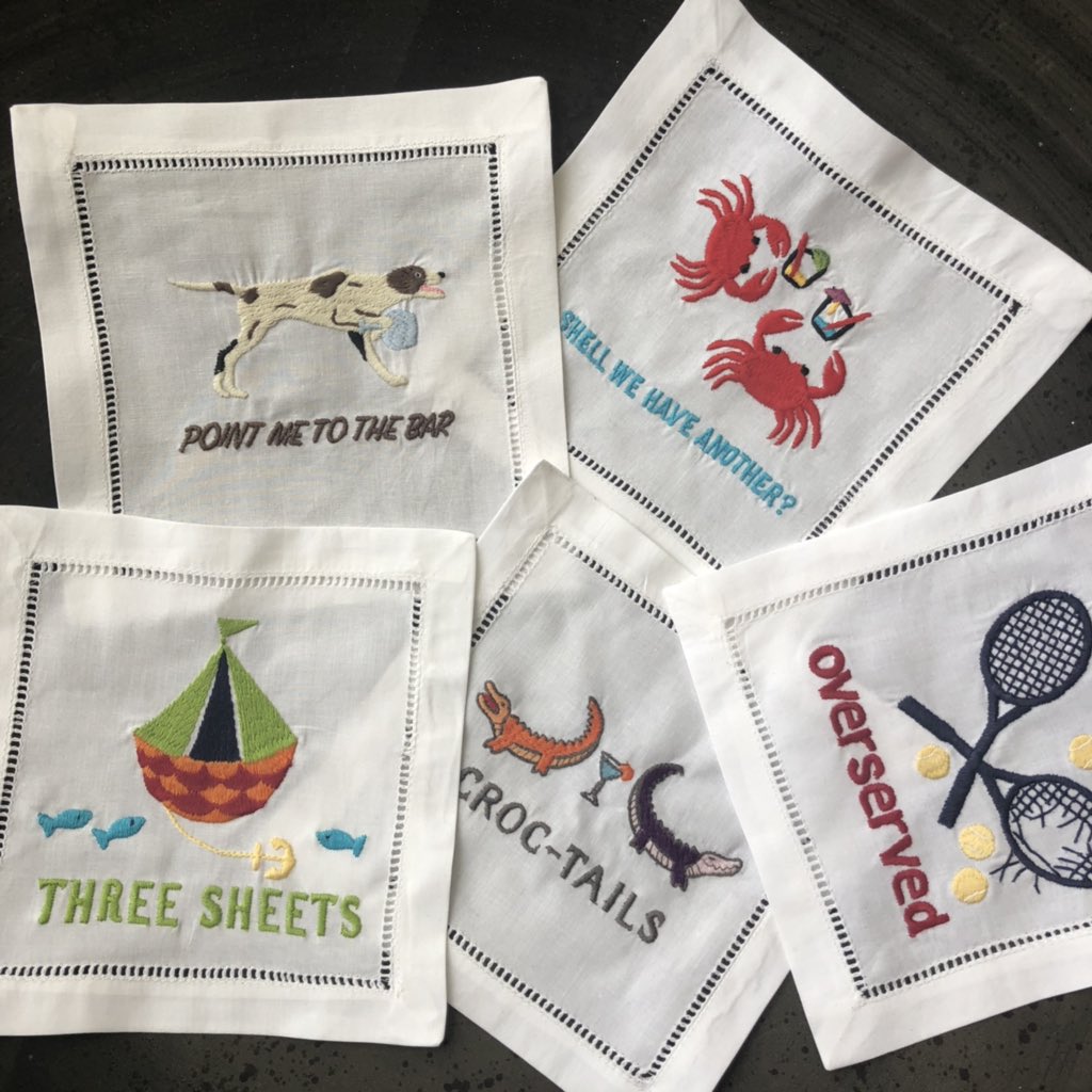 TableMatters's tweet image. Cheers! Our fave cocktail napkins are back in stock. Sold in sets of 4, these make a great hostess or housewarming gift!

#augustmorgan #cocktailnapkins #weekend #humpday