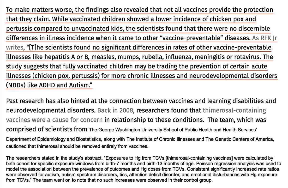 In A Study Of 666 Children, Those Who Had Been Vaccinated Were 520% More Likely To Develop A Learning Disability Than Unvaccinated Children. Vaccinated Children Were 420% More Likely To Develop Autism Or ADHD.September 7, 2017 https://www.autismtruthnews.com/2017-09-07-vaccinations-now-scientifically-linked-to-learning-disabilities-in-children-vaccinated-children-show-shocking-520-increase-compared-to-non-vaccinated.html #QAnon  #Vaccine  @potus