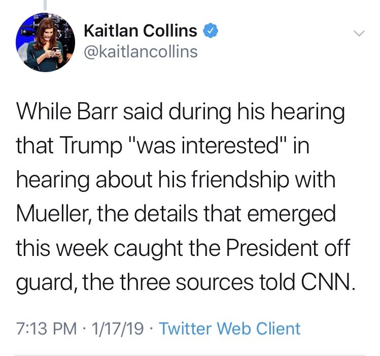 Odd.  @kaitlancollins  @Kevinliptakcnn  @jeffzeleny R not ashamed of each other to guess Trump “news” and package it as if it is sourced. Key to spot it: 1) It is common sense for the story to have happened.2) Makes no diff if true.3) No follow up events to check it against.