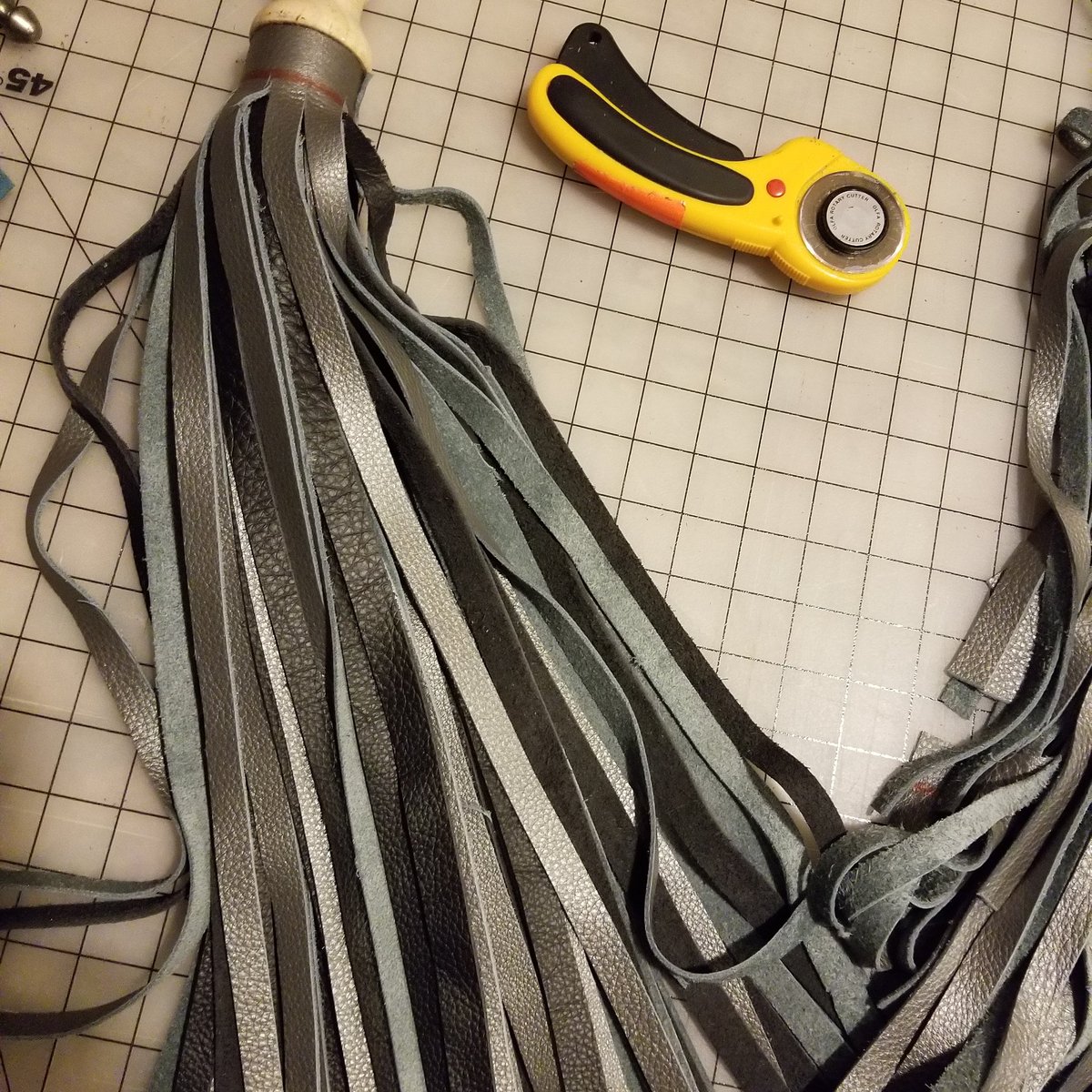 kinkthings's tweet photo. Getting #floggers ready for #pushdurham! #kink #bdsm https://t.co/XIHt8TgyQv