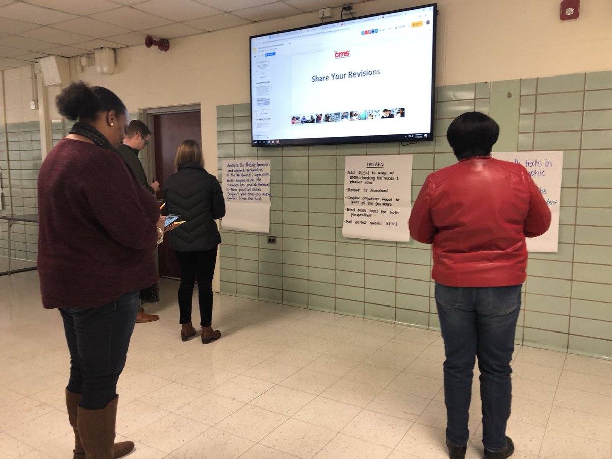 rebekah_lonon's tweet photo. Great day with our @CharMeckSchools leaders revising and aligning tasks and providing feedback for one another! @lindaschultzie #CMSILT #intentional #changingthenarrative https://t.co/Wy5jJrIbuA