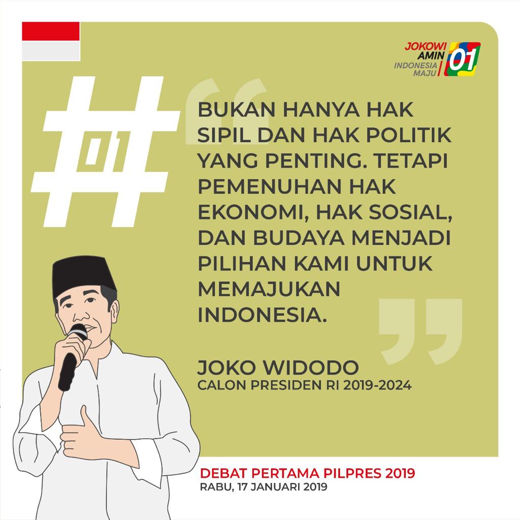 LizaElBe's tweet photo. Maju bersama Jokowi - amin 
@jokowi keren...
#01UnggulDebat
#JokowiKerjanyaNyata
#LenganBajuSingsingkan 
#kmd3 https://t.co/Xg8OaXqZL9