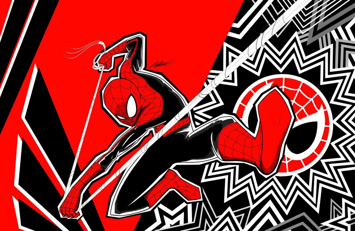 TheLocoNathan25's tweet image. Spider-Man but with Persona 5 art style! 
#SpiderMan #Persona5