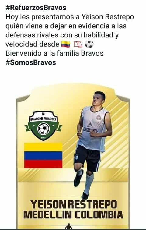 #Enhorabuena Yeison Restrepo de Medellín 🇨🇴 qué pasó por nuestro Club <a href="/CCostanord/">Cd.costanord</a> Firmó contrato como profesional el día de ayer 16 de enero 2019 con el Club Bravos Del Primavera De Nicaragua 🇳🇮 Mucha Garra Para Este Nuevo Talento 🇨🇴⚽ #Cd_costanord pic.x.com/xwNn0ZIaQ5