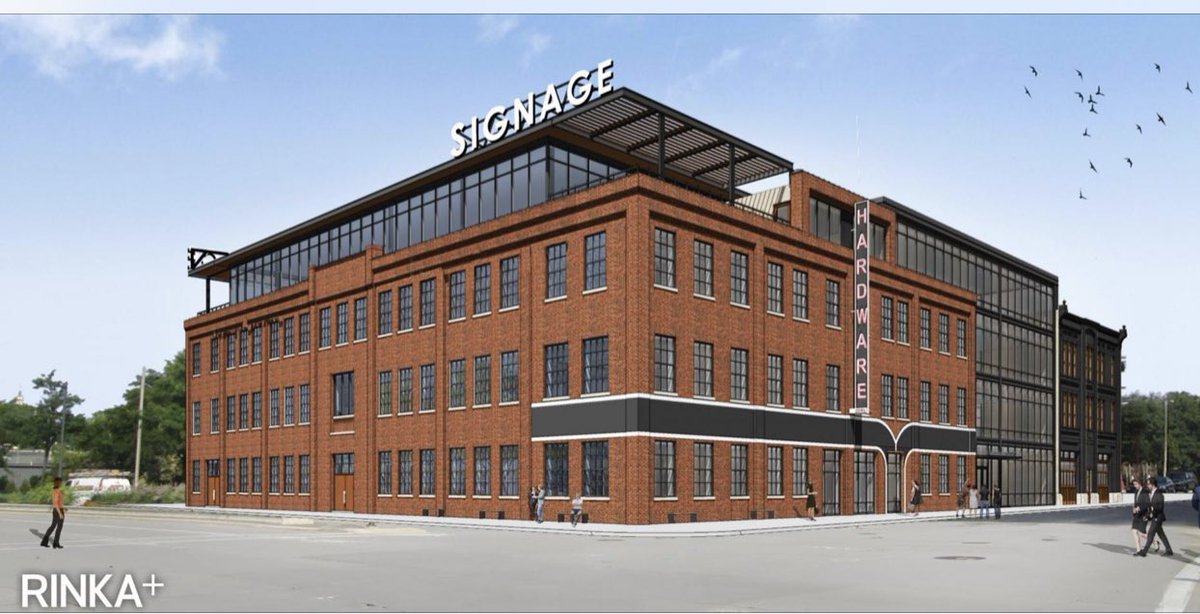 BobbyTmke's tweet photo. Check out this @we_are_RINKA rendering for the National Ace Hardware building,  which will host a Milwaukee Motorcycle Co. showroom and other tenants. History of the building here: https://t.co/qVbx5QGHhH #urbanspelunking https://t.co/2VH8vaoavM