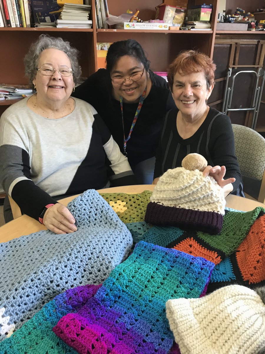 Every Saturday, we crochet! Come join seniors, neighbours, and friends for free tea, snacks, and conversation while crocheting warm clothing for individuals in need. No experience needed.

We crochet every Saturday from 9:30am to 12:30pm. #EastVan #VancouverCommunity