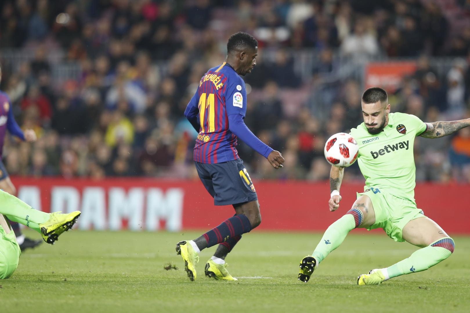 Dembélé, en la jugada del primer gol (Foto: FC Barcelona).