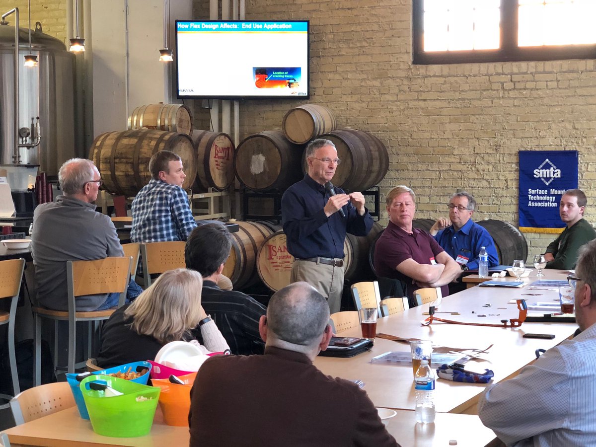 omnipcb's tweet image. SMTA Upper Midwest chapter meeting, today at ⁦@TinWhiskersBrew⁩  ⁦@SMTAorg⁩