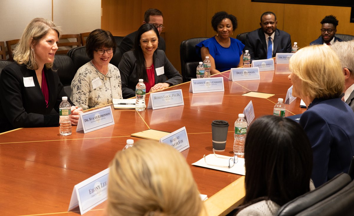 TexasTech's tweet photo. .@TTUEducation's Robin Lock and Doug Hamman, #TexasTech alumna Marisol Garcia-Undiano and @US_PREP's Sarah Beal are on the ground in Washington, D.C., where they discussed innovative ways to prepare teachers for the classroom with @BetsyDeVosED! #DegreesOfImpact https://t.co/PFSAlxMIRQ