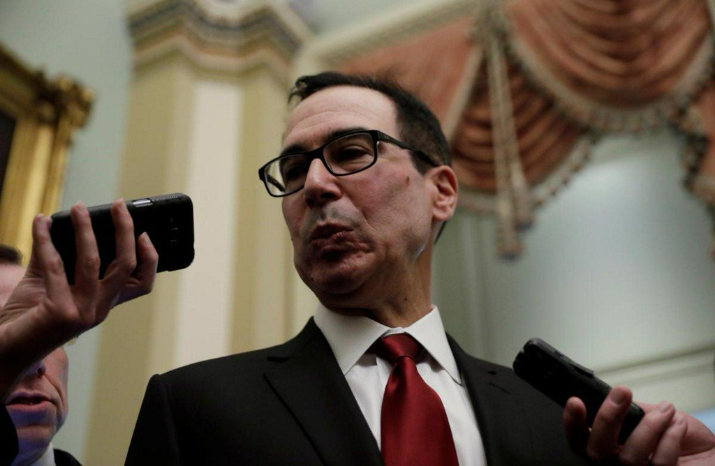 U.S. Treasury Secretary Mnuchin weighs lifting tariffs on China: WSJ https://reut.rs/2DhudWa
