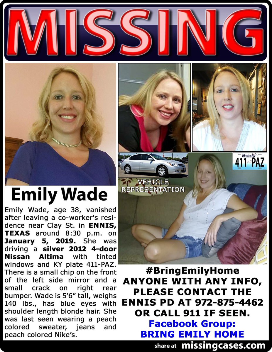 SimplyCee's tweet image. #EmilyWade is missing. please twitter do your thing and RT! 
please keep an eye open and call the number if you see or know anything!!! #EnnisTX #BringHerHome