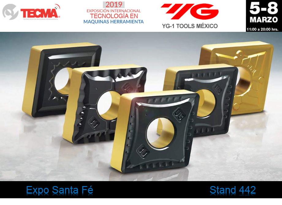 yg1mexico's tweet photo. ¡Estamos preparándonos para recibirte en #TECMA2019! 
Nos vemos en el Stand 442 en Expo Santa Fé del 5 al 8 de Marzo.
  
#YG1Tools #CuttingTools #InsertosIndexables #Milling #Drilling #Turning #YG1Mx #Expo https://t.co/oF0OfFmexx