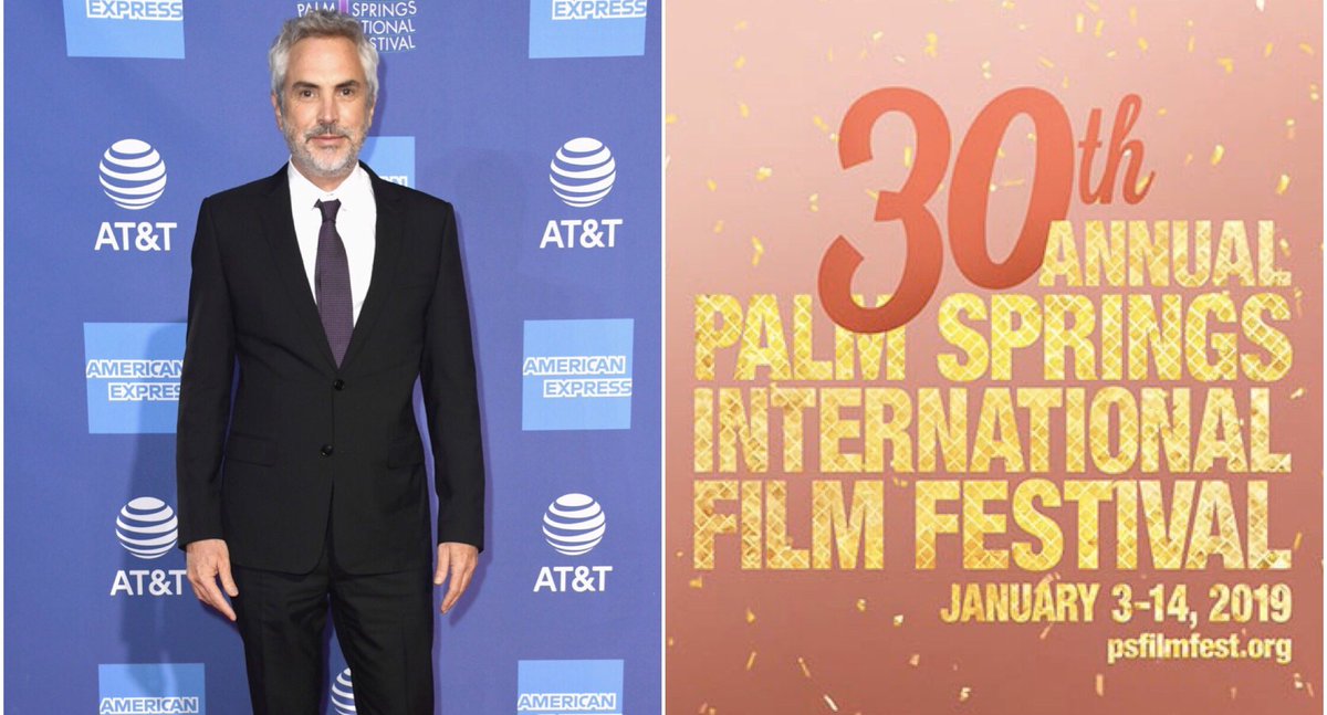 Roma director Alfonso Cuaron showed up to the Palm Springs International Film Festival Awards Gala ‘s red carpet around 6, seen giving an autograph to a fan... 

bit.ly/2ANFvzO #alfonsocuaron #roma #palmspringsfilmfestival #palmsprings #haroldmatzner #psiff <a href="/ROMACuaron/">ROMA</a>