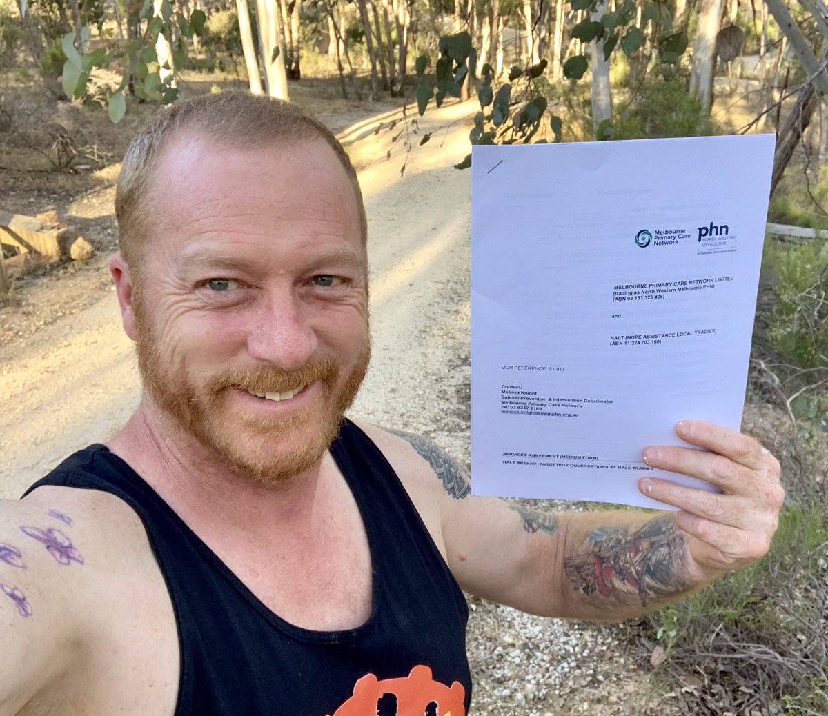JezForbes's tweet photo. Contract signed with NWMPHN for our first HALT worker! The first of many HALT workers we hope to have in Australian communities! Thanks to NWMPHN for your support! Excited! @NWMelbPHN https://t.co/bJiyUEeLcX