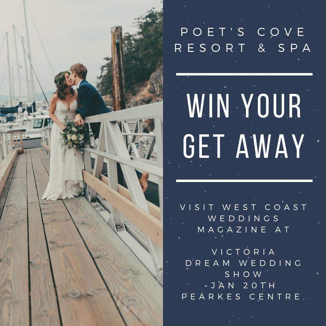 WestCoastWedMag's tweet photo. Visit @WestCoastWedMag at the Victoria @VIDreamWedding Jan 20 #PearkesRecCentre & enter to win a getaway to @Poets_Cove see you there... More details on our FB post. #westcoastweddings #poetscove #poetscoveresort #WinGetaway #weddingmagazine #sayyes @BCWeddingsMag #weddingvenue https://t.co/jAvdmjqWmR