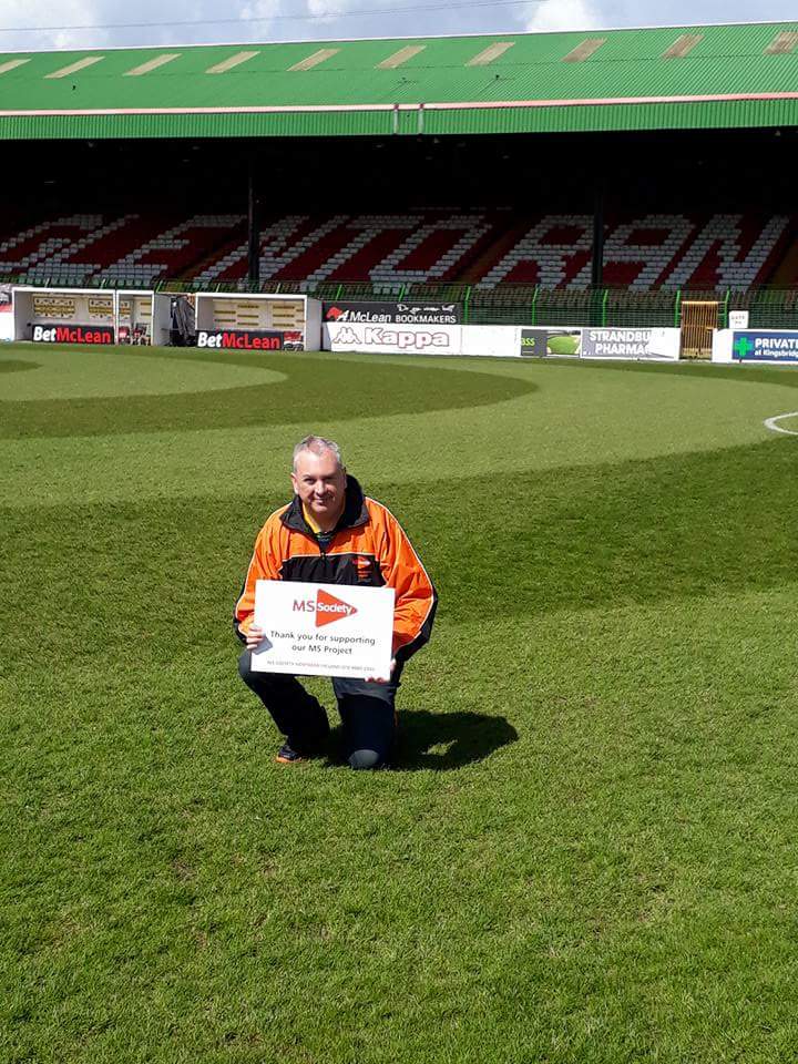 Thank you very much to the supporters of Glentoran Football Club for  £1,278.76 donated to the MS Society Northern Ireland in 2018 . Your kindness will help support our MS projects to help people living with Multiple Sclerosis in Northern Ireland .