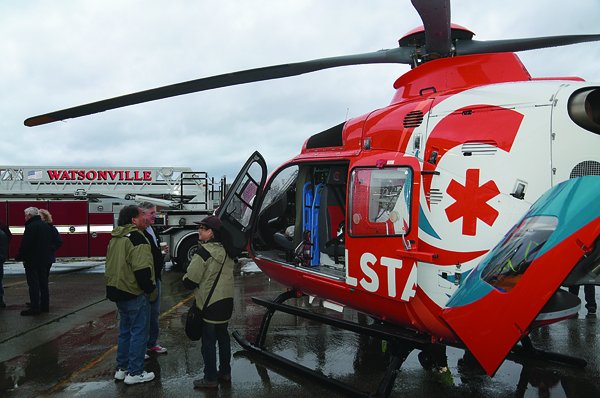 A ribbon-cutting welcome ceremony for CALSTAR 14 at Watsonville Mun. Airport Thurs. #RPnews@RegPaj