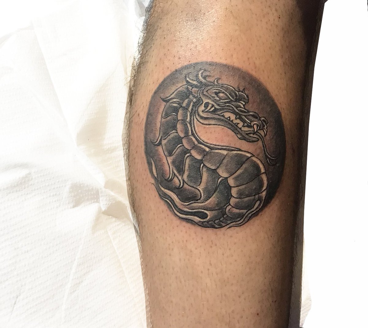 Mortal Kombat Chest Tattoo by Alan Aldred TattooNOW
