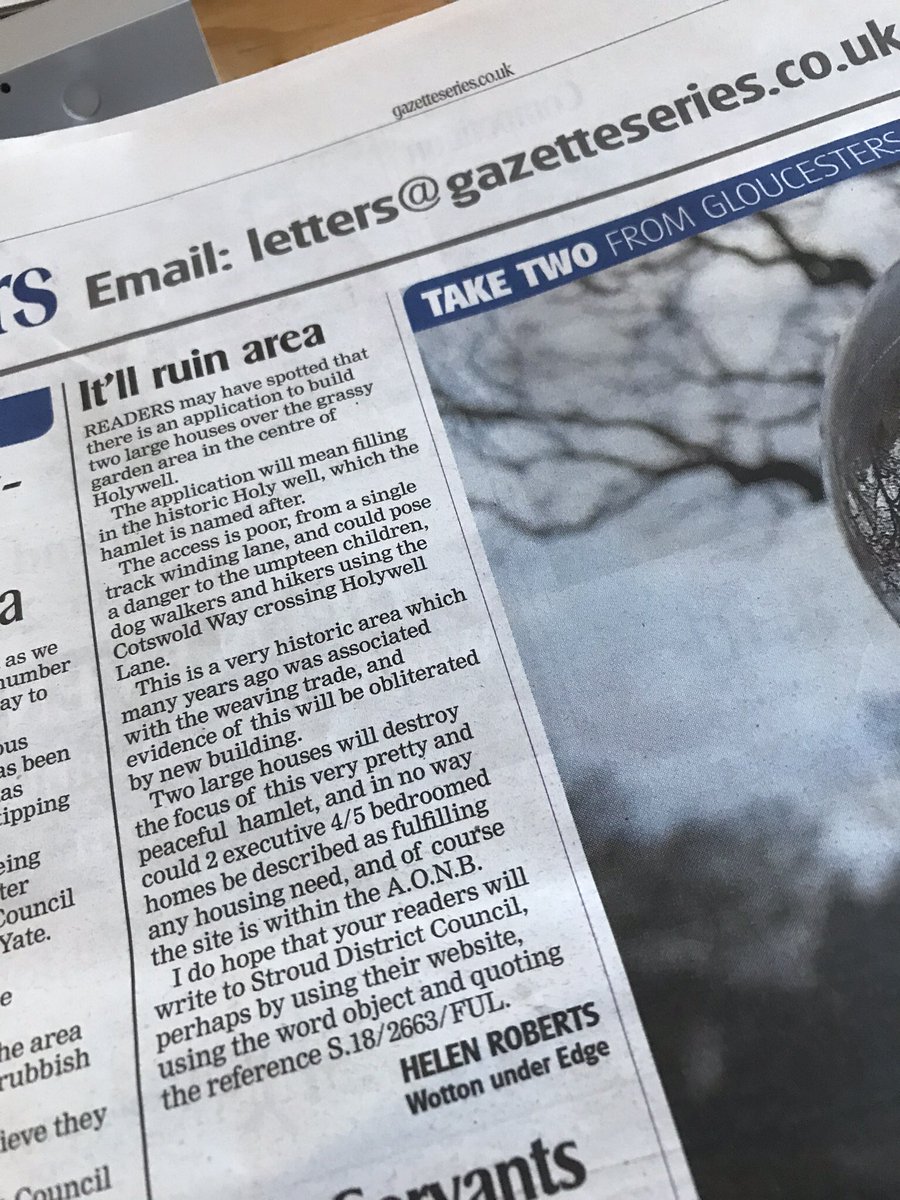 Helpful letter in today’s Gazette