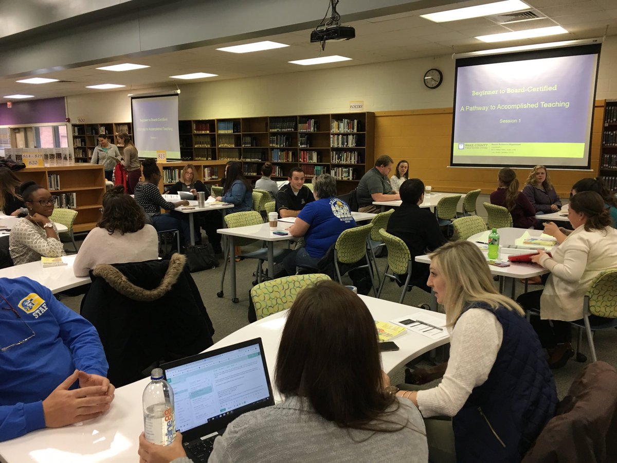Packed house! Over 80 third year teachers preparing to pursue becoming National Board Certified teachers today ⁦<a href="/WCPSS/">Wake County Public School System</a>⁩ ⁦in the Beginner to Board-Certified program ⁦<a href="/NBPTS/">National Board</a>⁩ ⁦