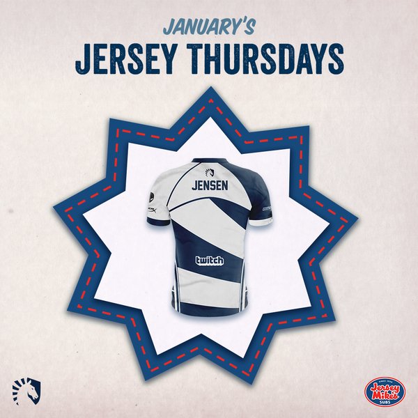 TeamLiquidLoL's tweet image. To commemorate our partnership with @jerseymikes, the first of many "Jersey Thursdays", will feature @Jensen! Enter with the link below for your chance to win a Jersey and $50 Jersey Mike's gift card! (Runs from 1/17 - 1/31!)

sdqk.me/6MODL1UH/tl-x-…