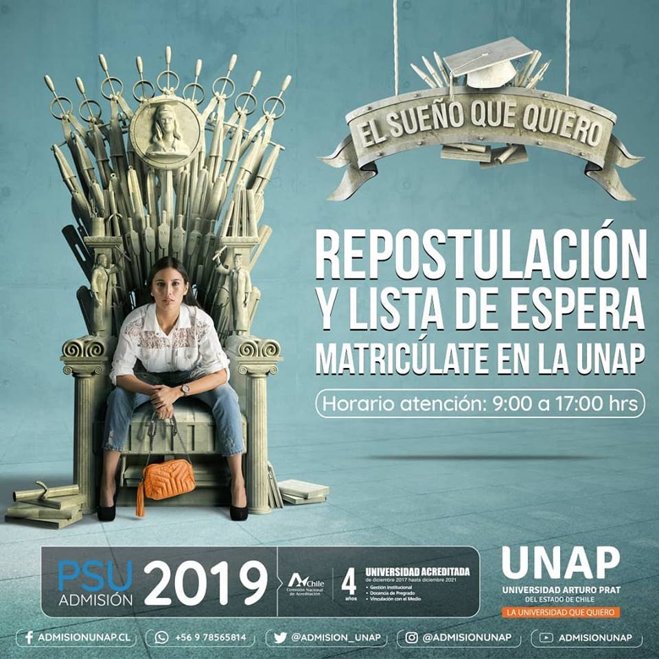 unapcl's tweet photo. ⚠️Atención.
☝️Compartimos "Repostulación y Lista de Espera".
👉Matricúlate en la #UNAP

#admisionunap2019 
#ElSueñoQueQuieroUNAP 
#MatriculasUNAP2019 
#PSU2018 
#Iquique #Victoria https://t.co/QyLtvnxdiI https://t.co/omYF2cp4eY