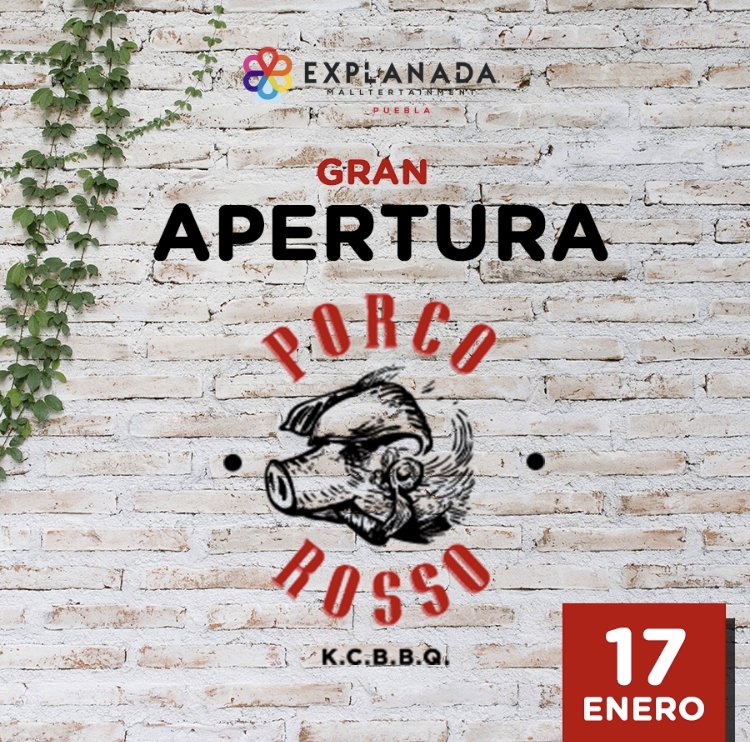 ¡Noticia de última hora! <a href="/PorcoRossoBBQ/">Porco Rosso BBQ</a> llegó a #ExplanadaPuebla para que disfrutes de sus deliciosas costillas de cerdo con tus amigos. No esperes más y lánzate a cenar. 

#EsMalltertainment #Vivelossabores