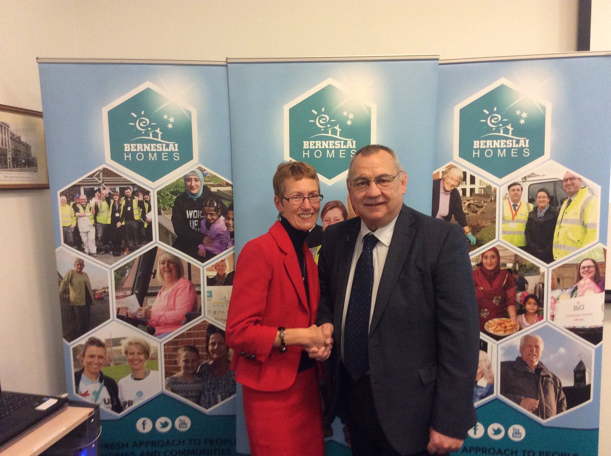 The hand shake said it all, Helen Jagger Chief Executive, saying farewell to Cllr Roy Miller, Barnsley’s Council spokes person for housing who retires in May, this being Roy’s last Berneslai Homes AGM.