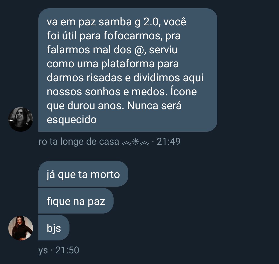 explicandosgs's tweet photo. MORREU MAS PASSA BEM O SAMBA G 2.0!! não se preocupem galera o primeiro e inesquecível samba g voltou 
segue anexo palavras durante o enterro https://t.co/QAi8X2eAU8