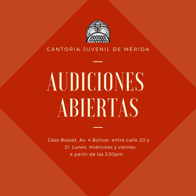 CantoriaJMerida's tweet photo. ¡Corre la voz!

Requisitos: tener entre 14 y 24 años. https://t.co/3KyEoMkOOC