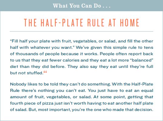 HappyFamilyMeal's tweet photo. The Half-Plate Rule is an easy #HealthyFoodPlate variation to follow:
Half of your plate = fruit, vegetables, or salad.  The other half = whatever you want.  It seems very balanced in practice.

#yes2meat
@ChristianAssad @gillespi @eatforum https://t.co/piikztRNEE
