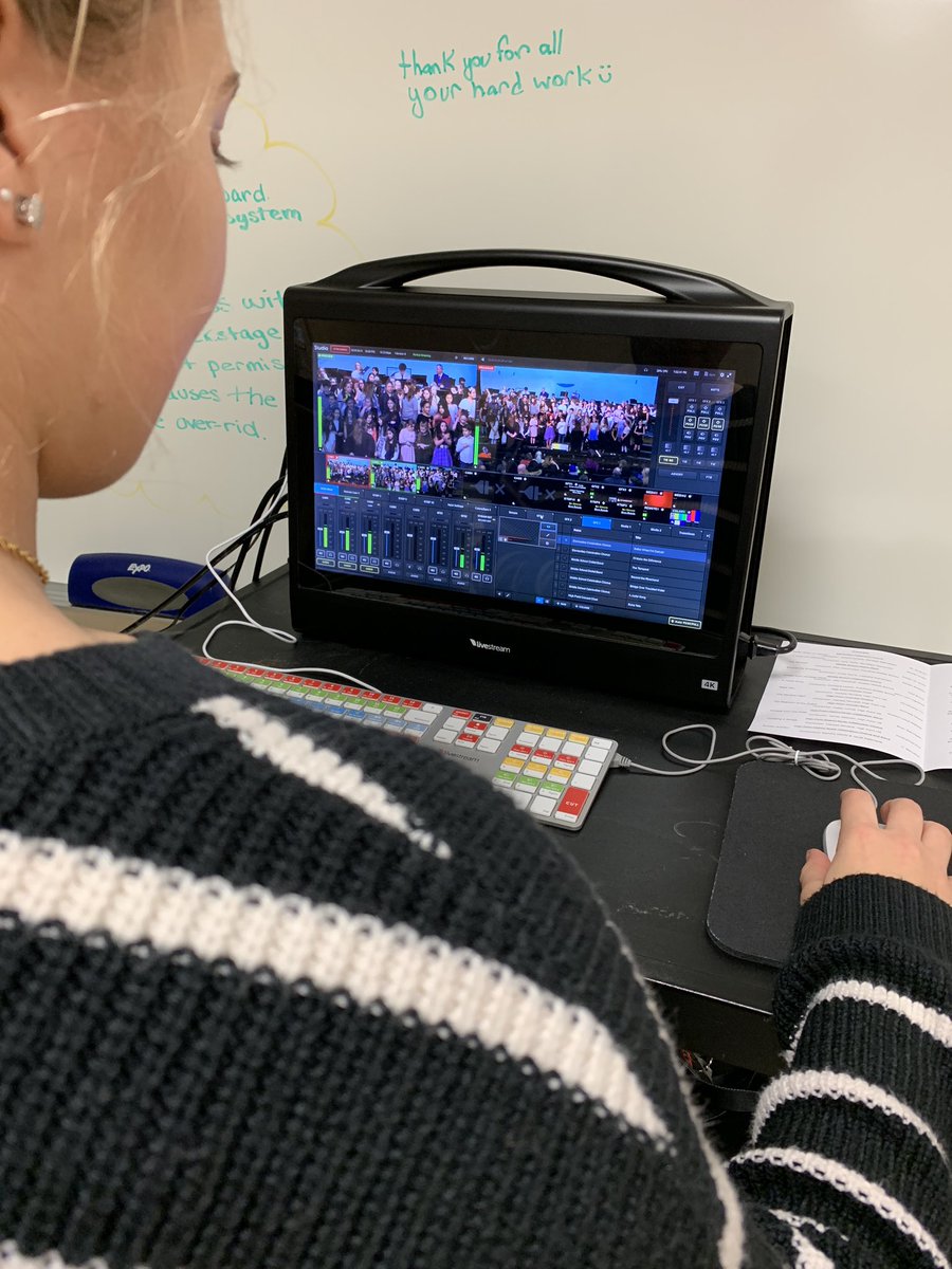 #BTS shot of our <a href="/Livestream/">Live stream</a> broadcast tonight of the #DistrictCelebrationConcert ! Tune in live over on <a href="/HPRwildcats/">High Point Regional High School</a> profile! <a href="/hprhs_elysek/">Elyse Kiel</a> <a href="/kfenlon67/">Kevin Fenlon</a>